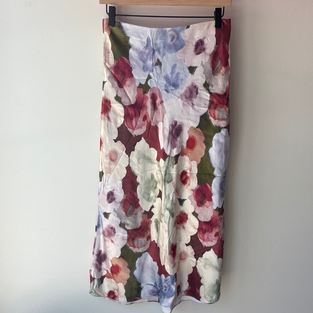 Rails Floral Pencil Skirt - Red and Green
